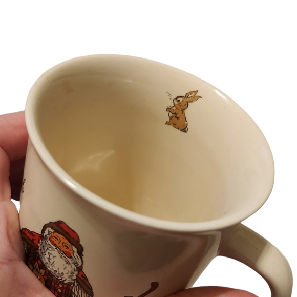 Vtg 93 Woodland Santa Mug - Picture 4 of 4